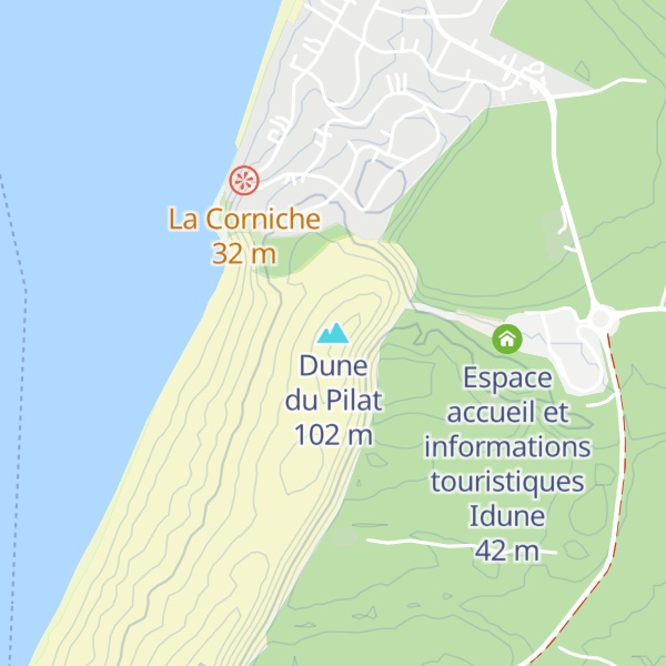 Map of Dune du Pilat