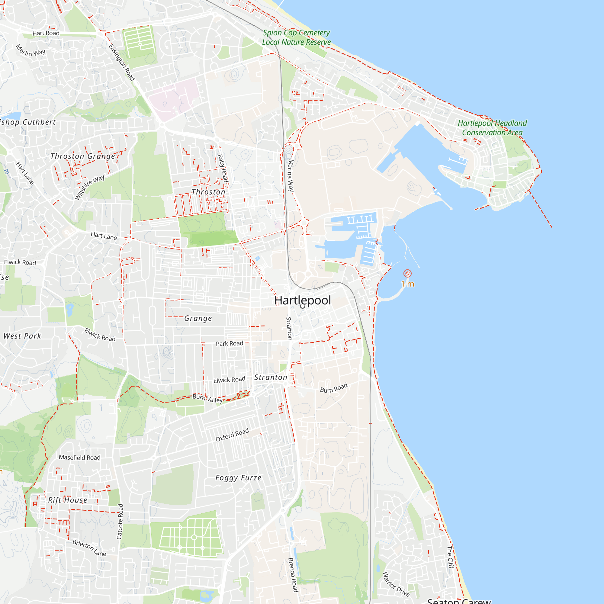 Hartlepool Art Gallery and Tourist Information Centre map