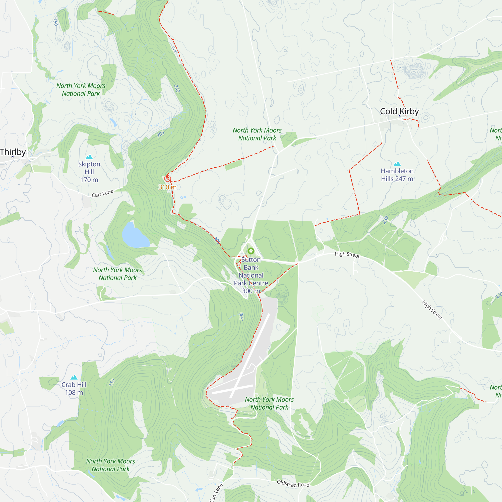 Sutton Bank National Park Centre map
