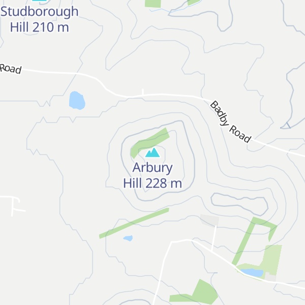 Map of Arbury Hill