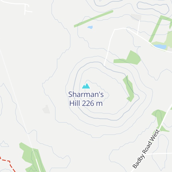 Map of Sharman's Hill