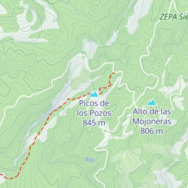 Map of Picos de los Pozos