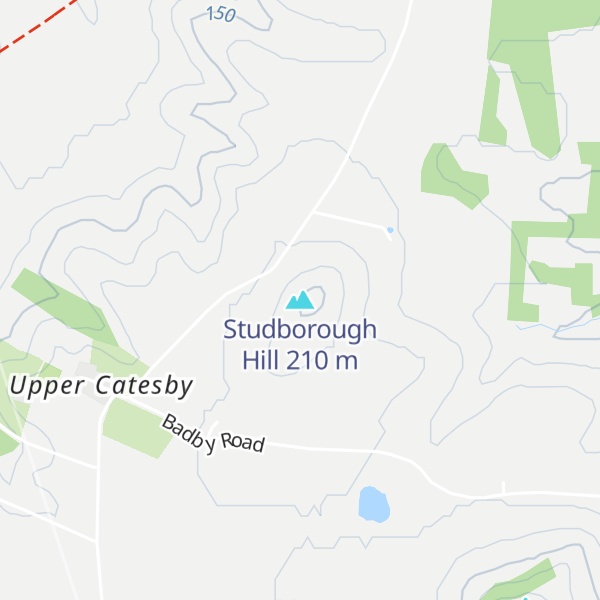 Map of Studborough Hill