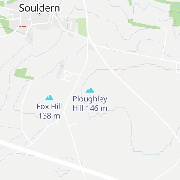 Map of Ploughley Hill