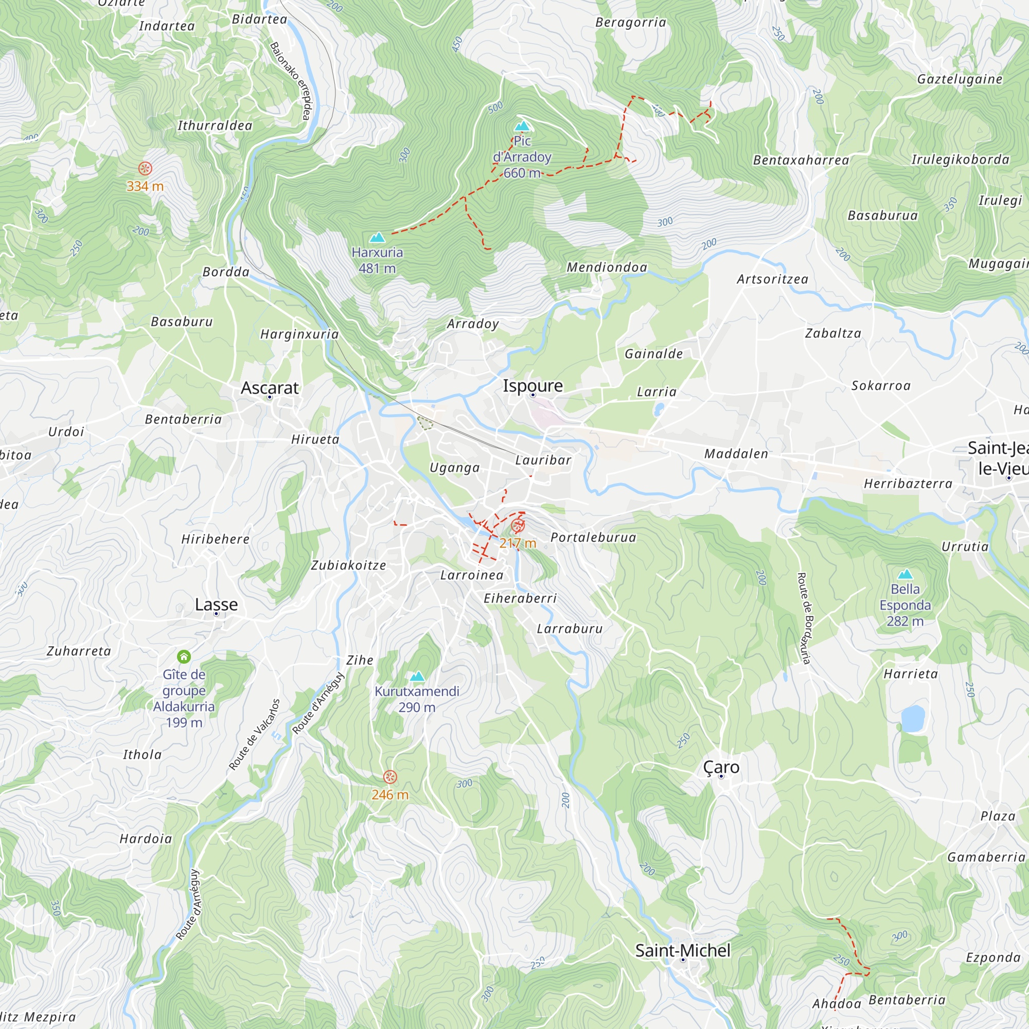Gîte Azkorria map