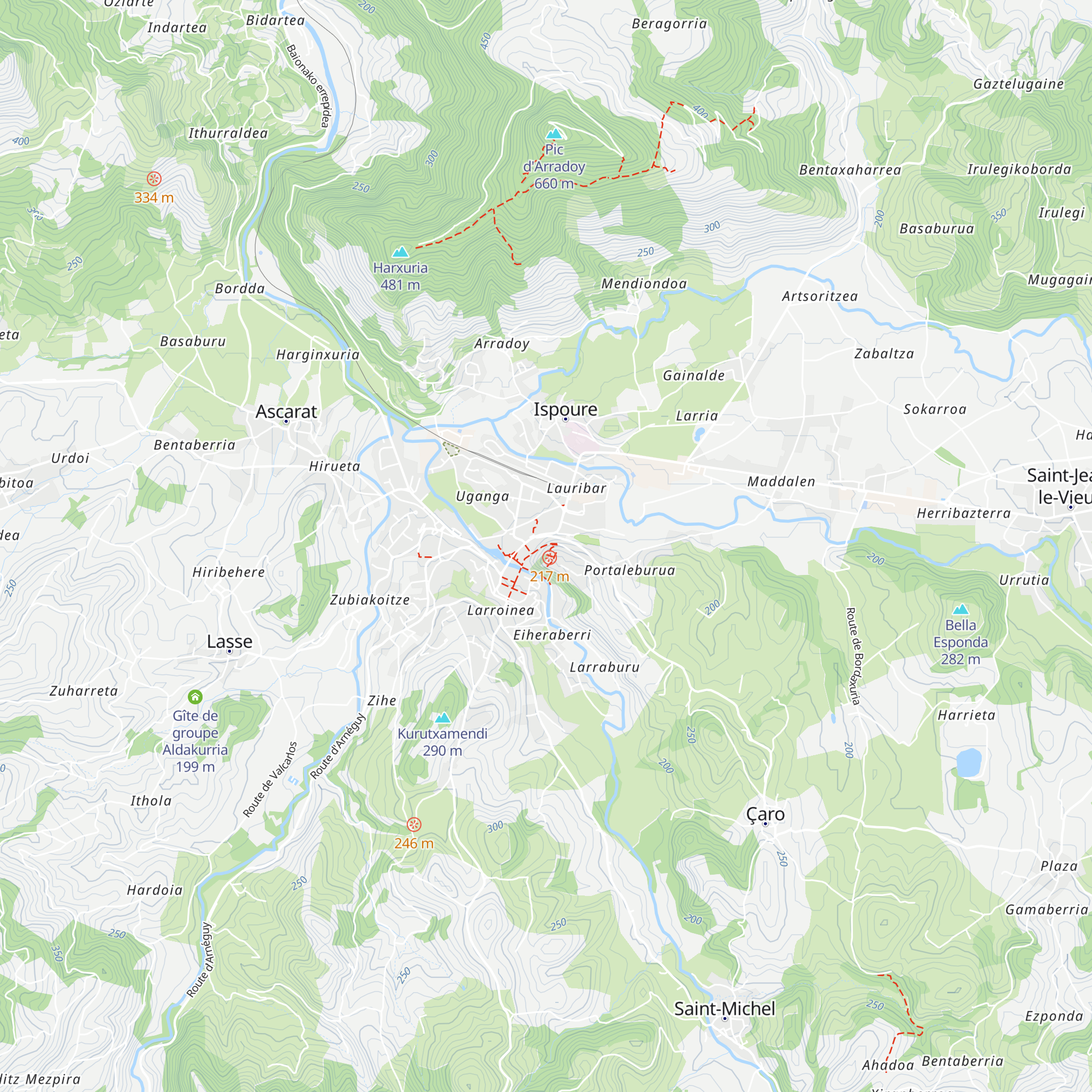 Gîte Azkorria map