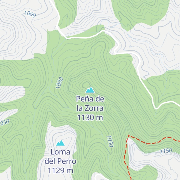 Map of Peña de la Zorra