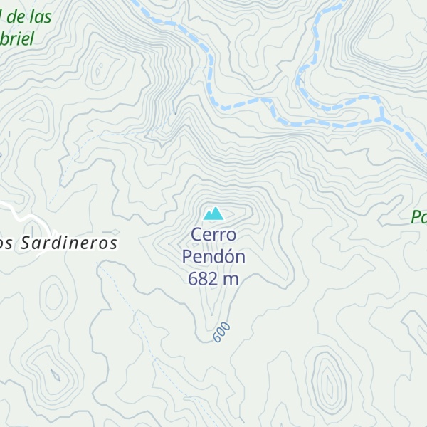 Map of Cerro Pendón