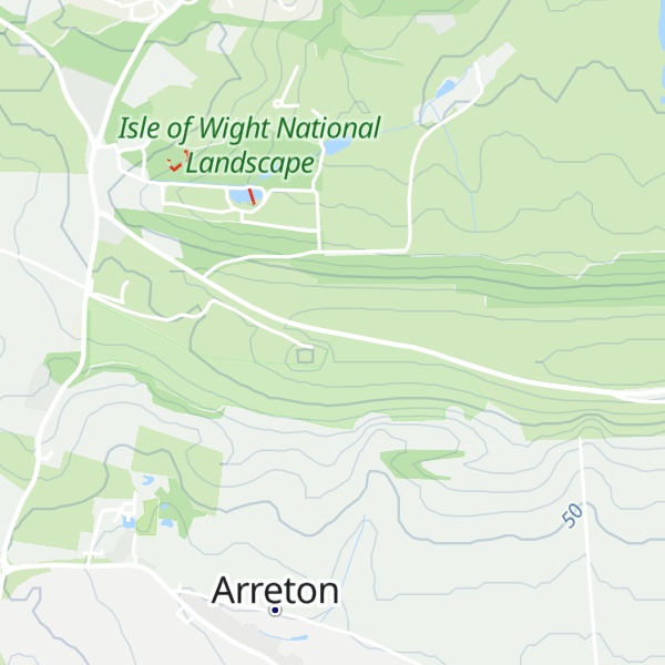 Map of Arreton Down