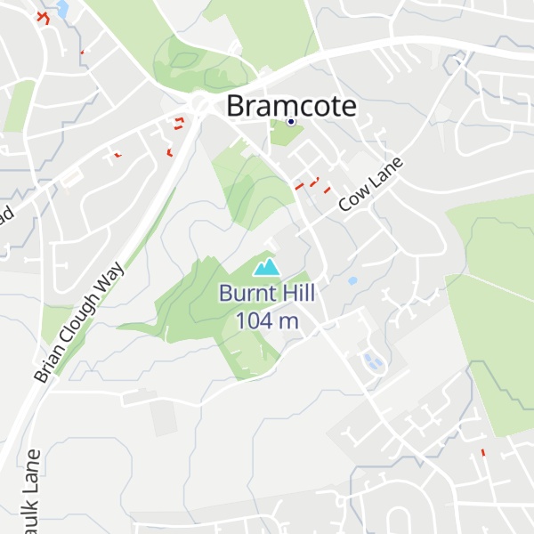 Map of Burnt Hill