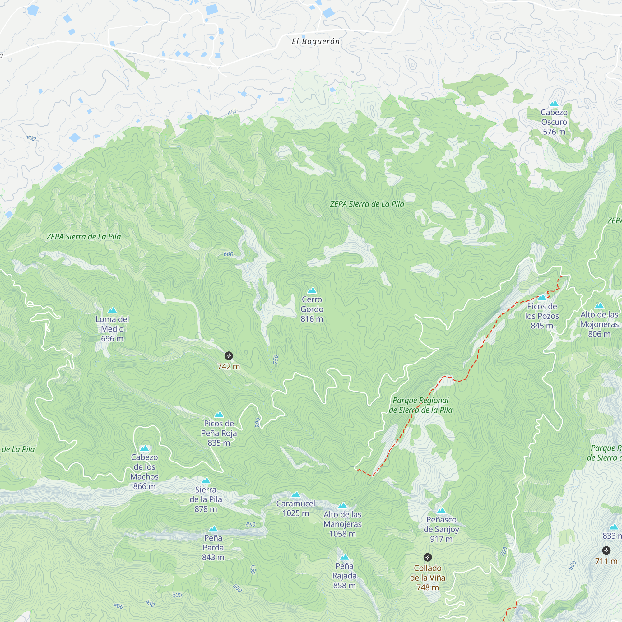 Refugio Pico Pelado map