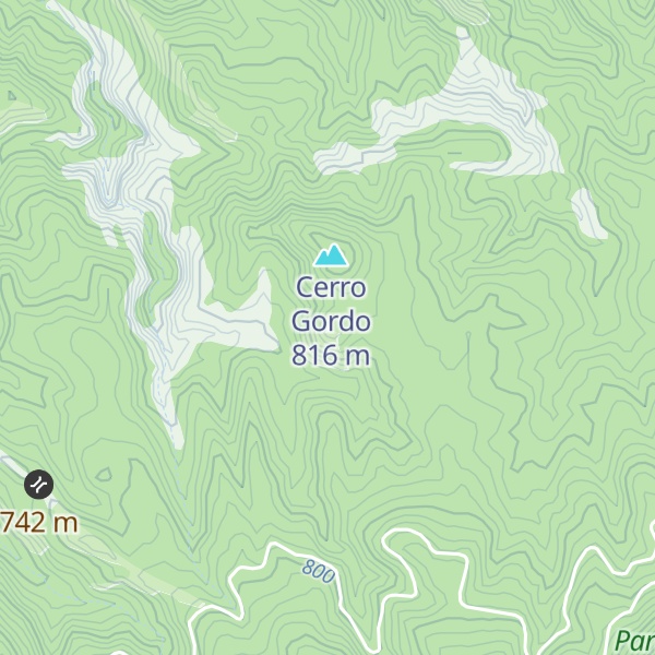 Map of Refugio Pico Pelado