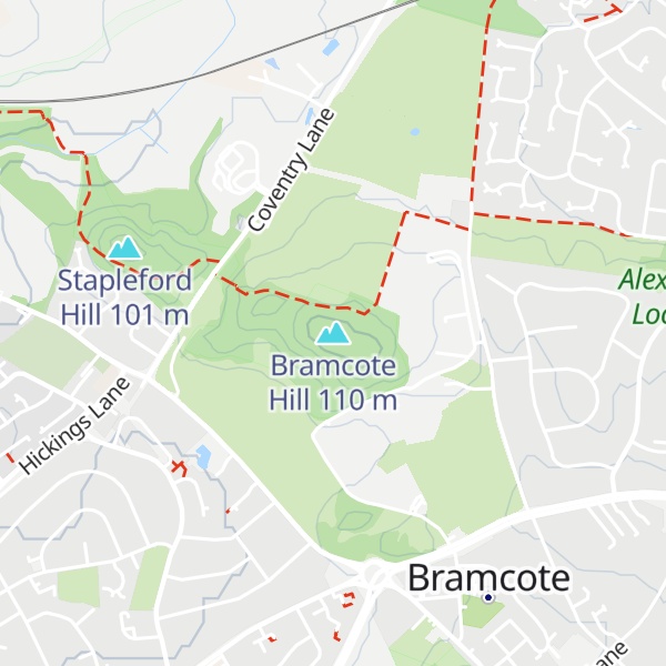 Map of Bramcote Hill