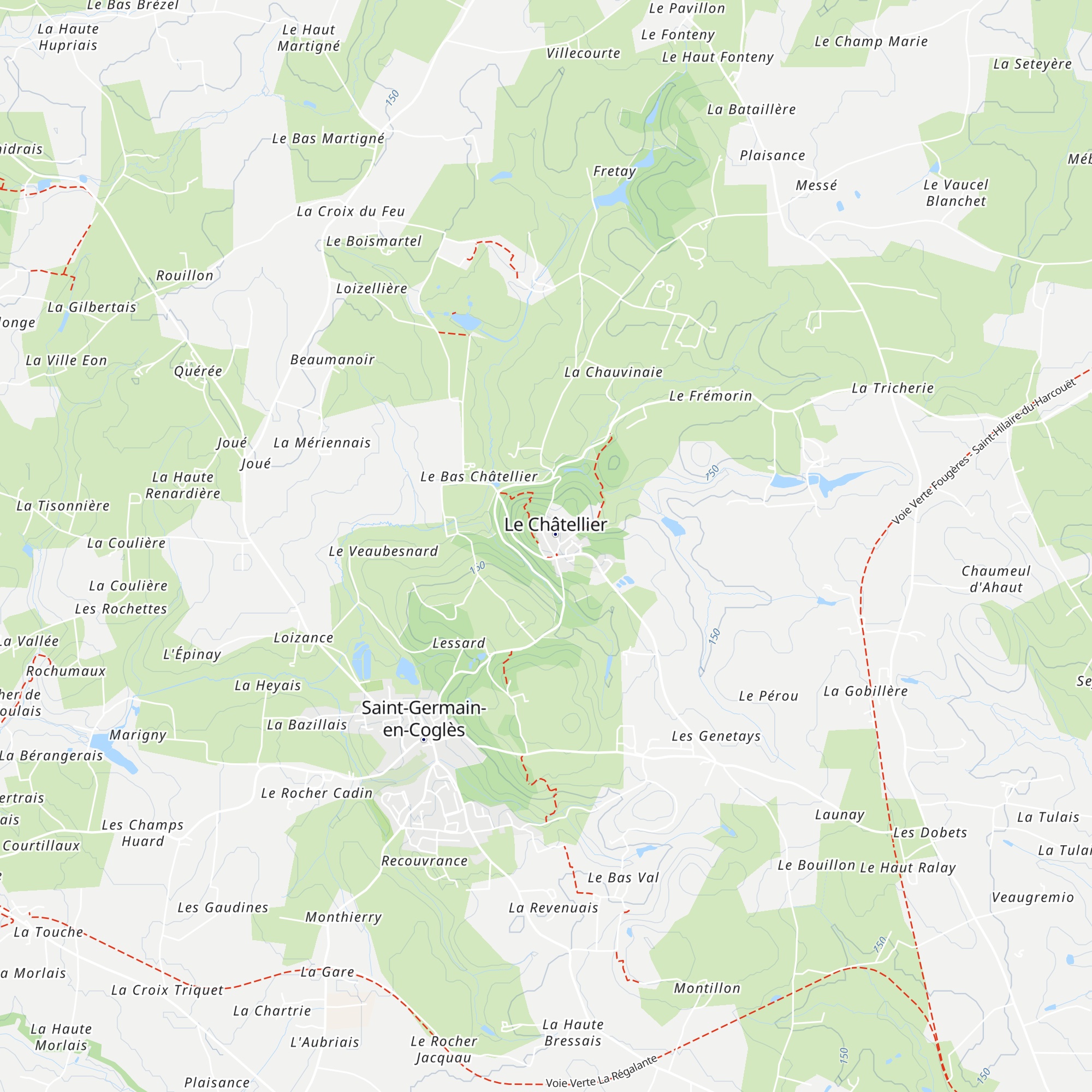 Gîte de groupe Le Châtellier map