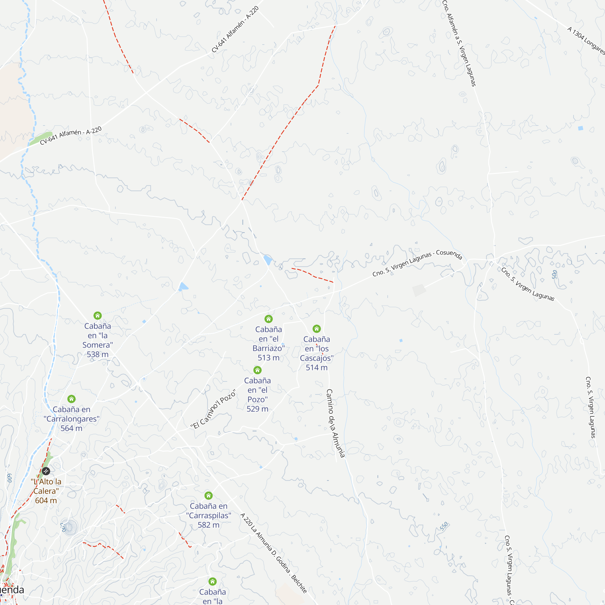 Cabaña en "los Cascajos" map