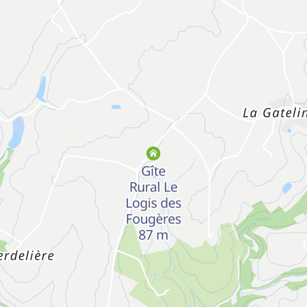 Map of Gîte Rural Le Logis des Fougères