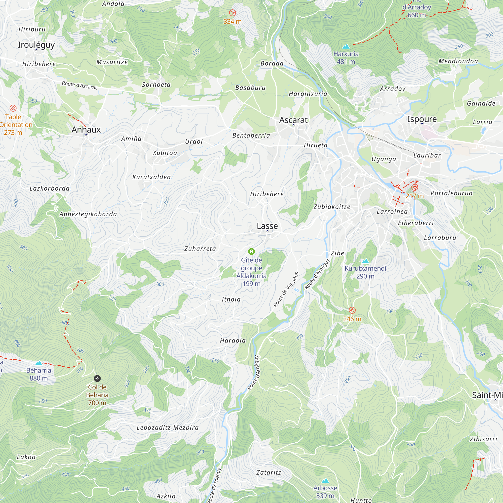 Gîte de groupe Aldakurria map