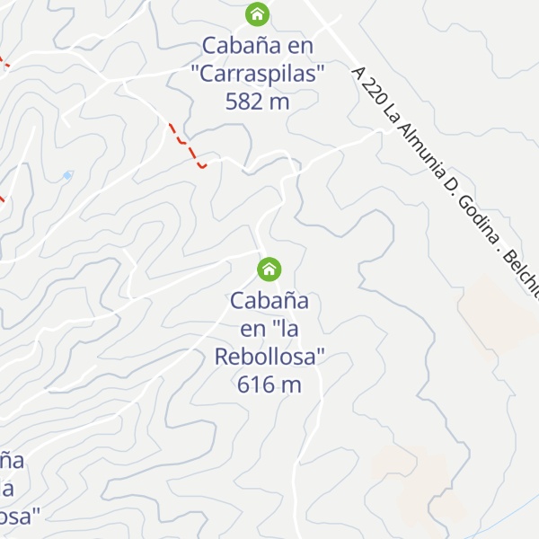 Map of Cabaña en "la Rebollosa"