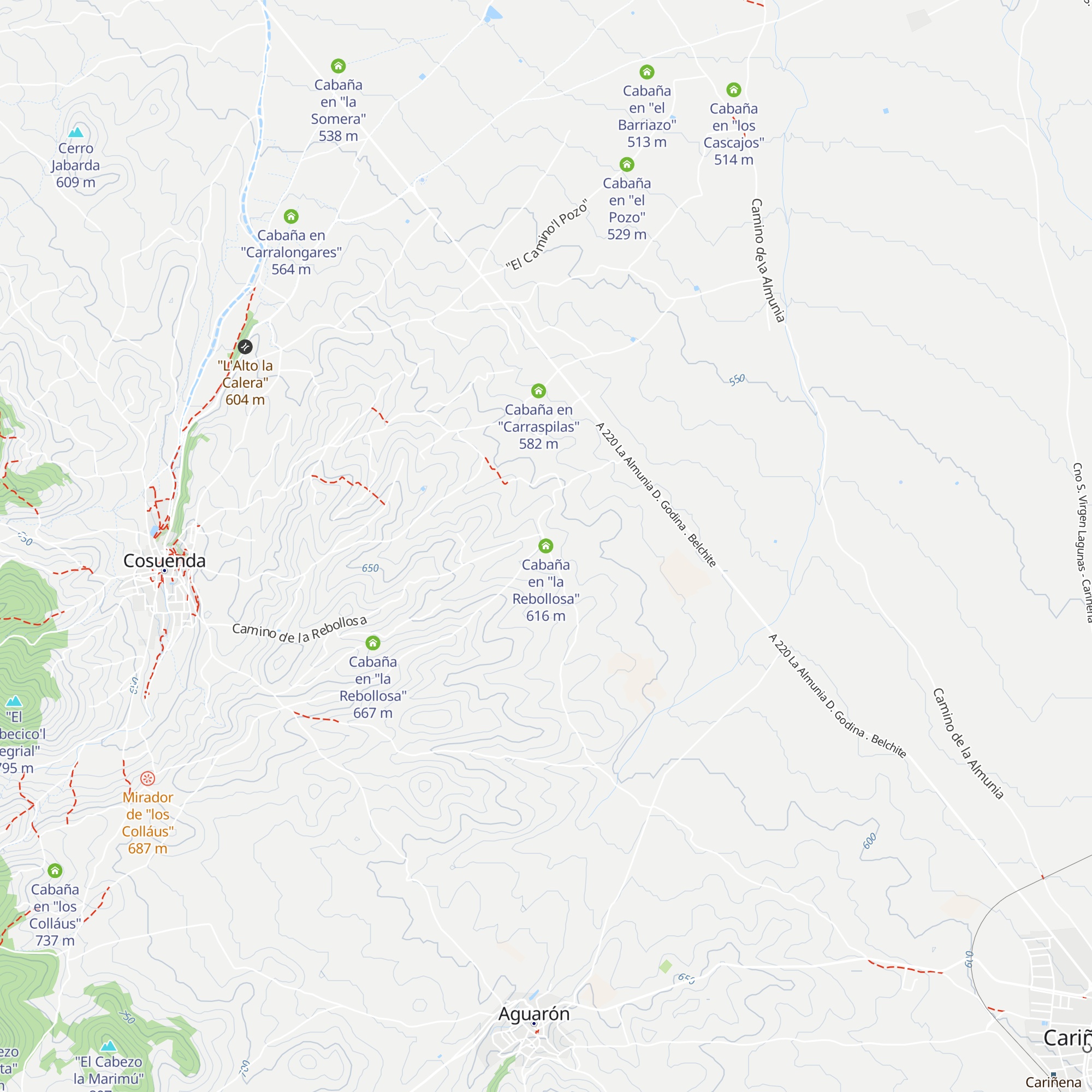 Cabaña en "la Rebollosa" map
