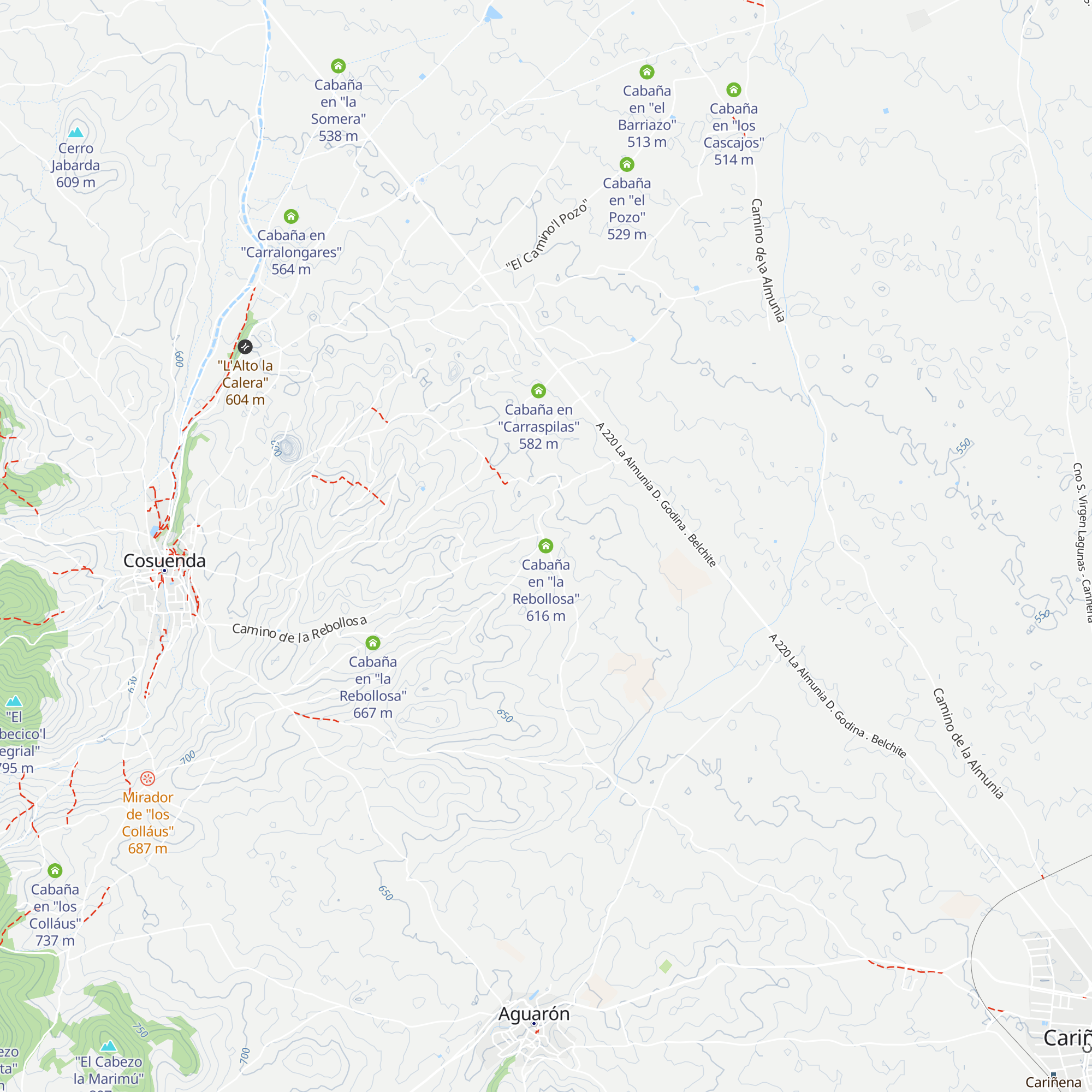 Cabaña en "la Rebollosa" map