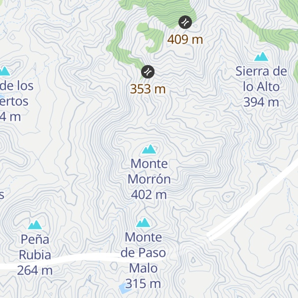 Map of Monte Morrón