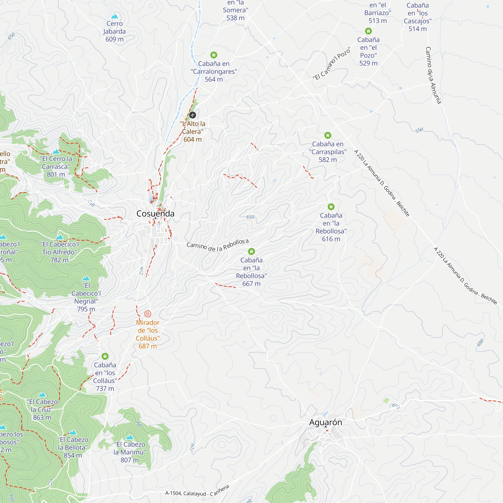 Cabaña en "la Rebollosa" map