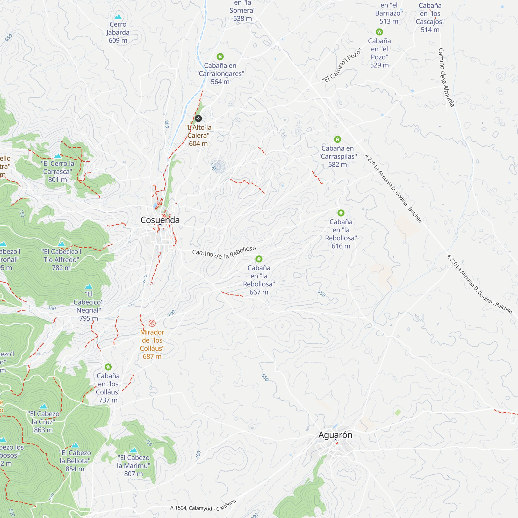 Cabaña en "la Rebollosa" map