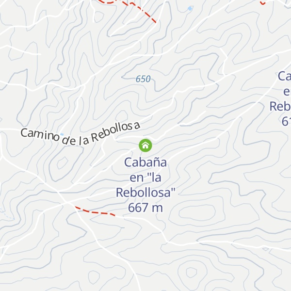 Map of Cabaña en "la Rebollosa"