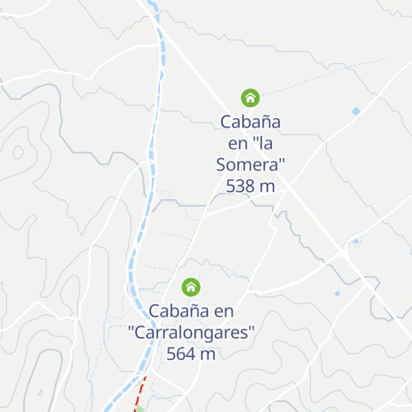 Map of Cabaña en "el Río"