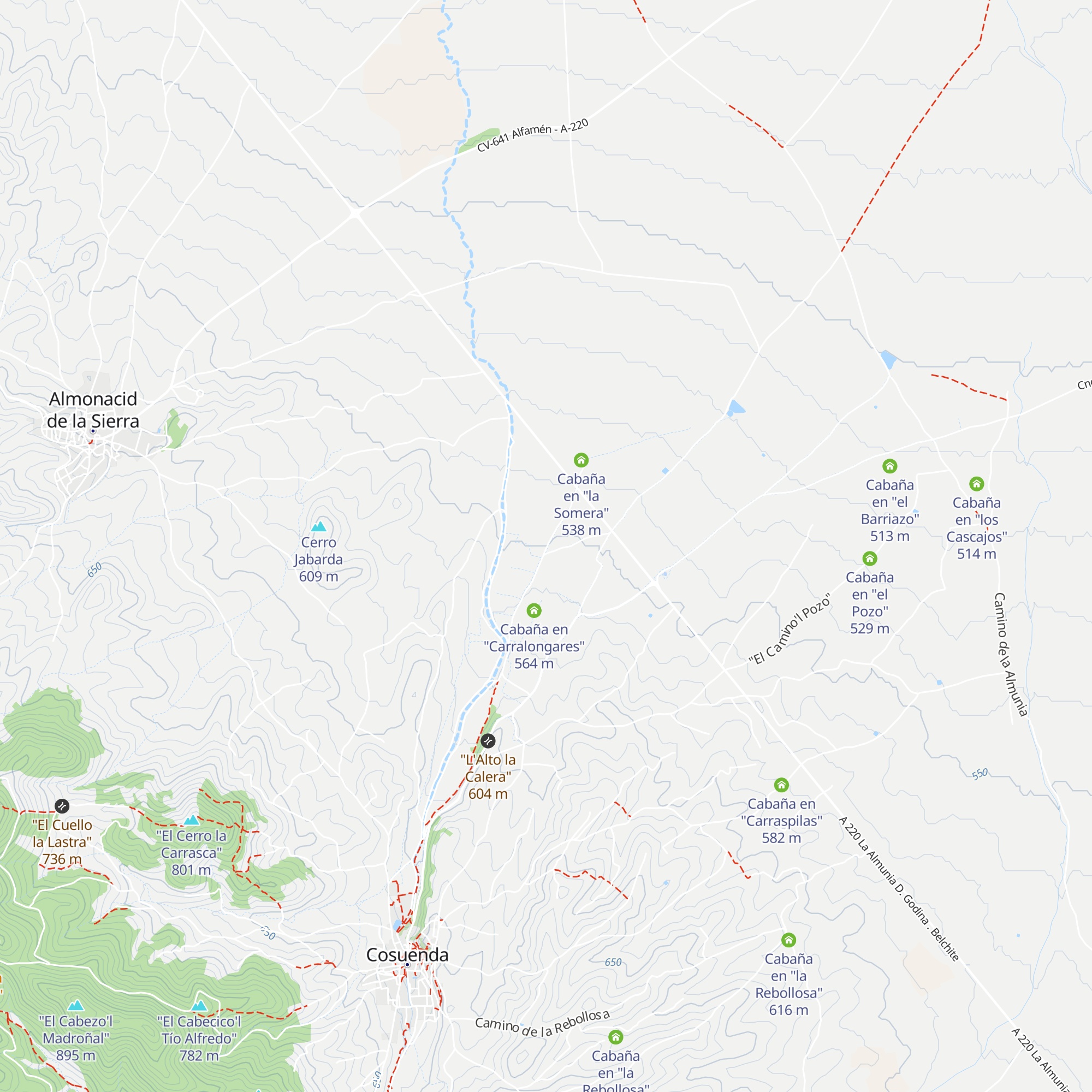 Cabaña en "el Río" map
