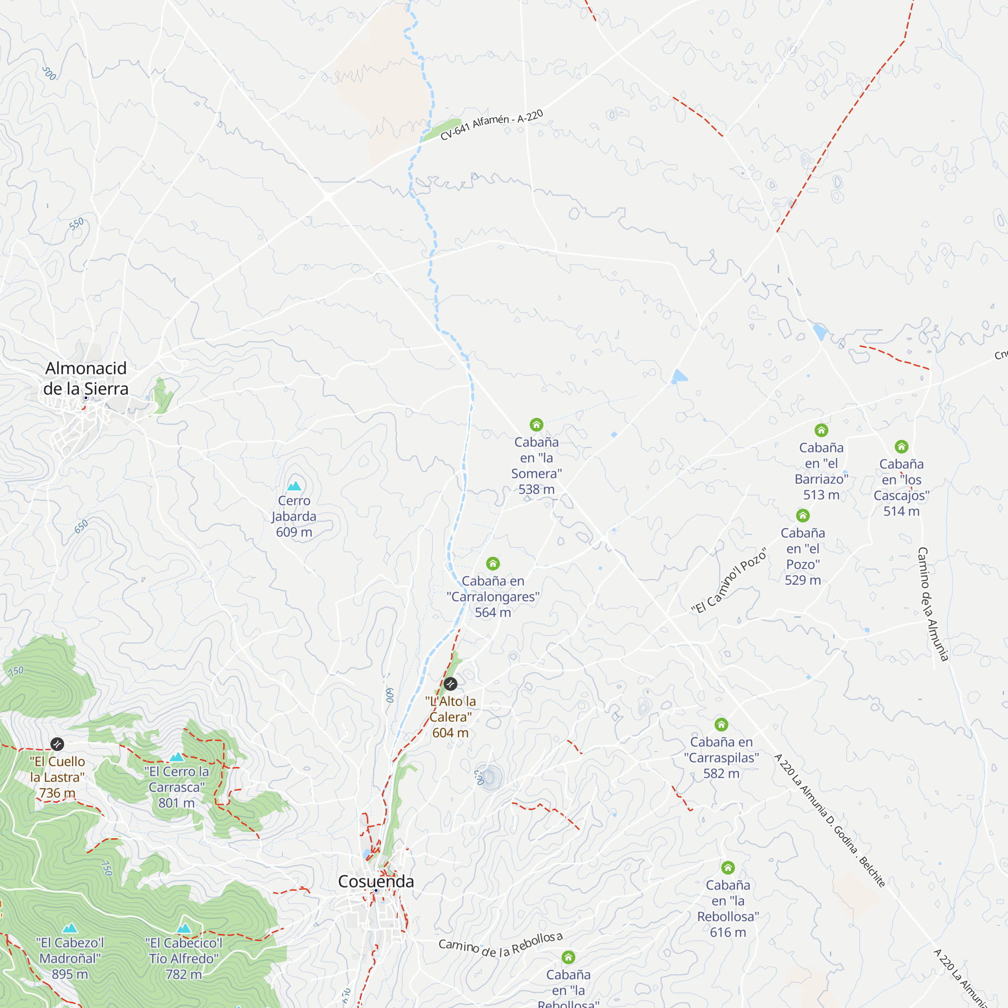 Cabaña en "el Río" map