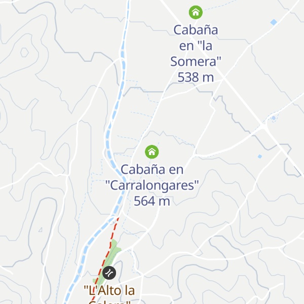 Map of Cabaña en "Carralongares"