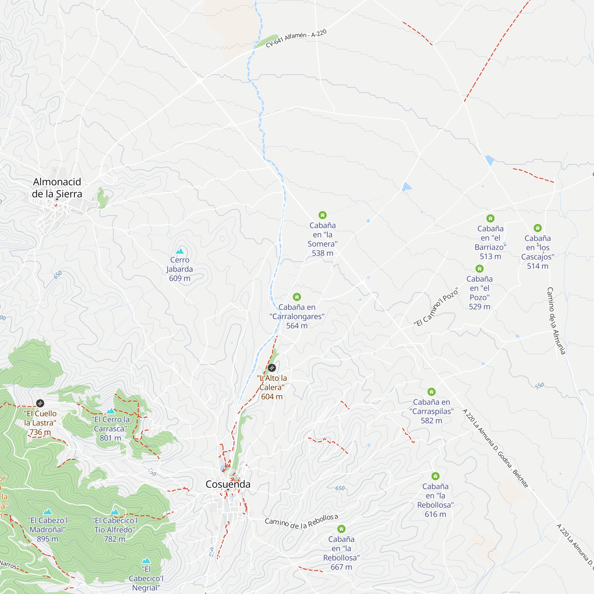Cabaña en "Carralongares" map