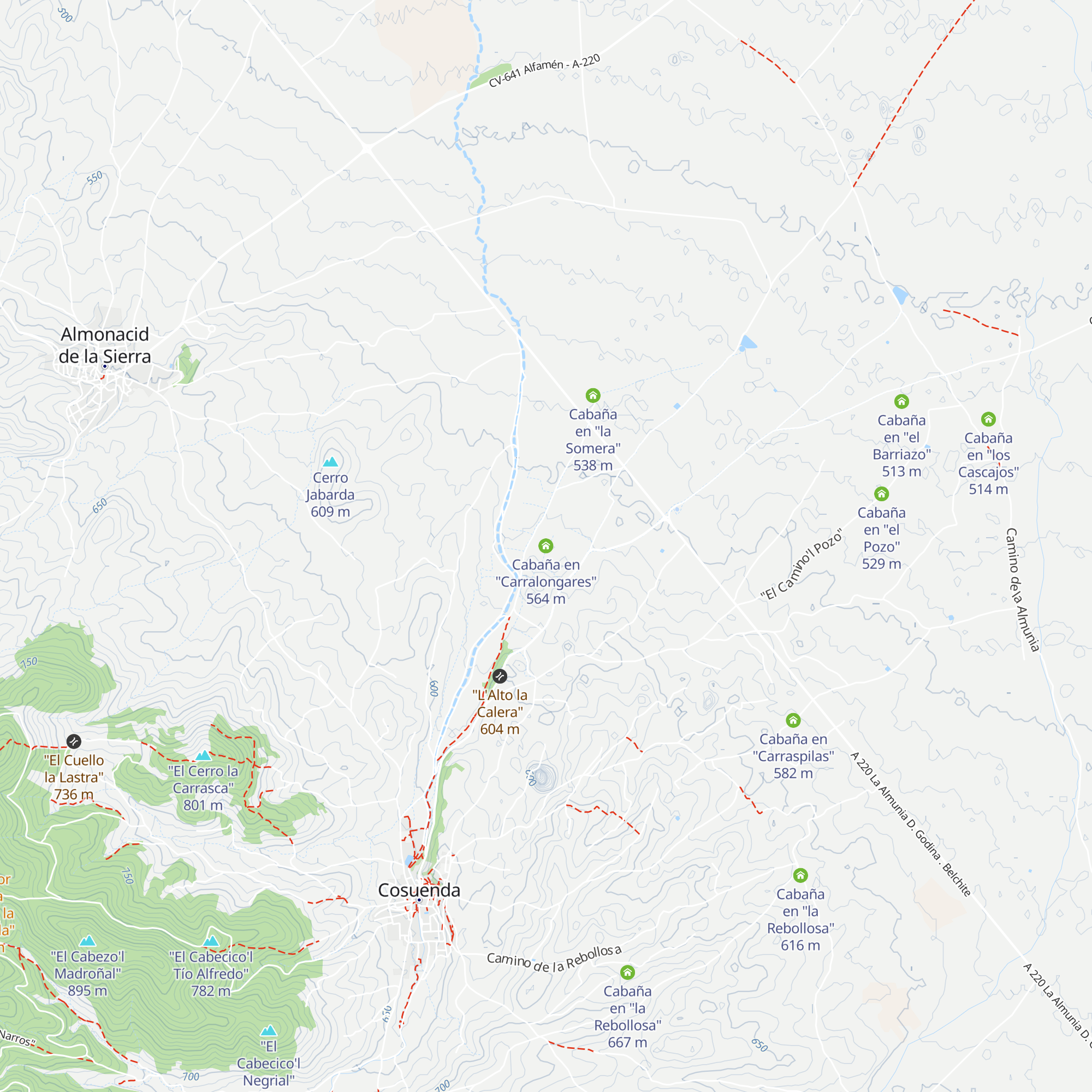 Cabaña en "Carralongares" map