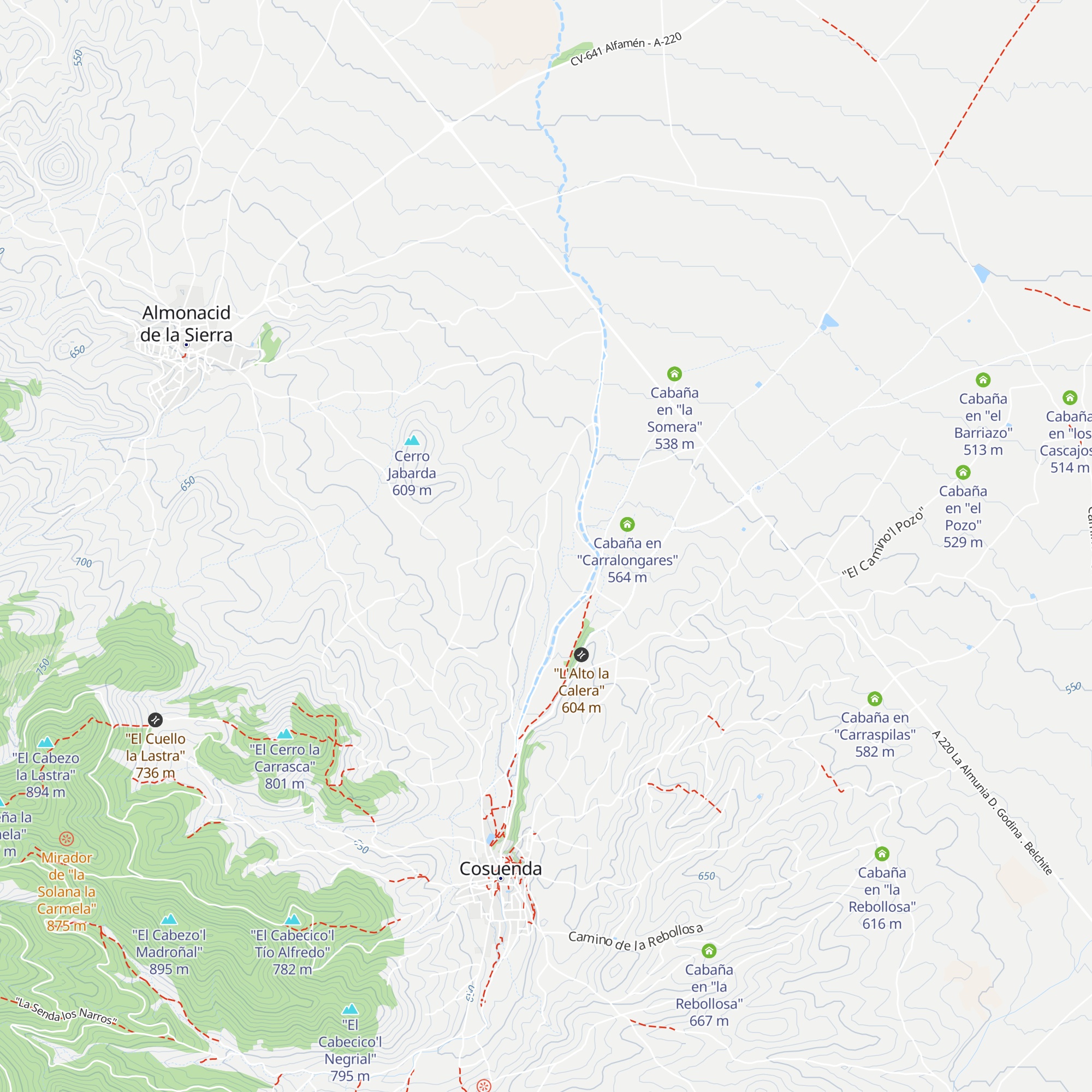 Cabaña en "los Cabezuelos" map