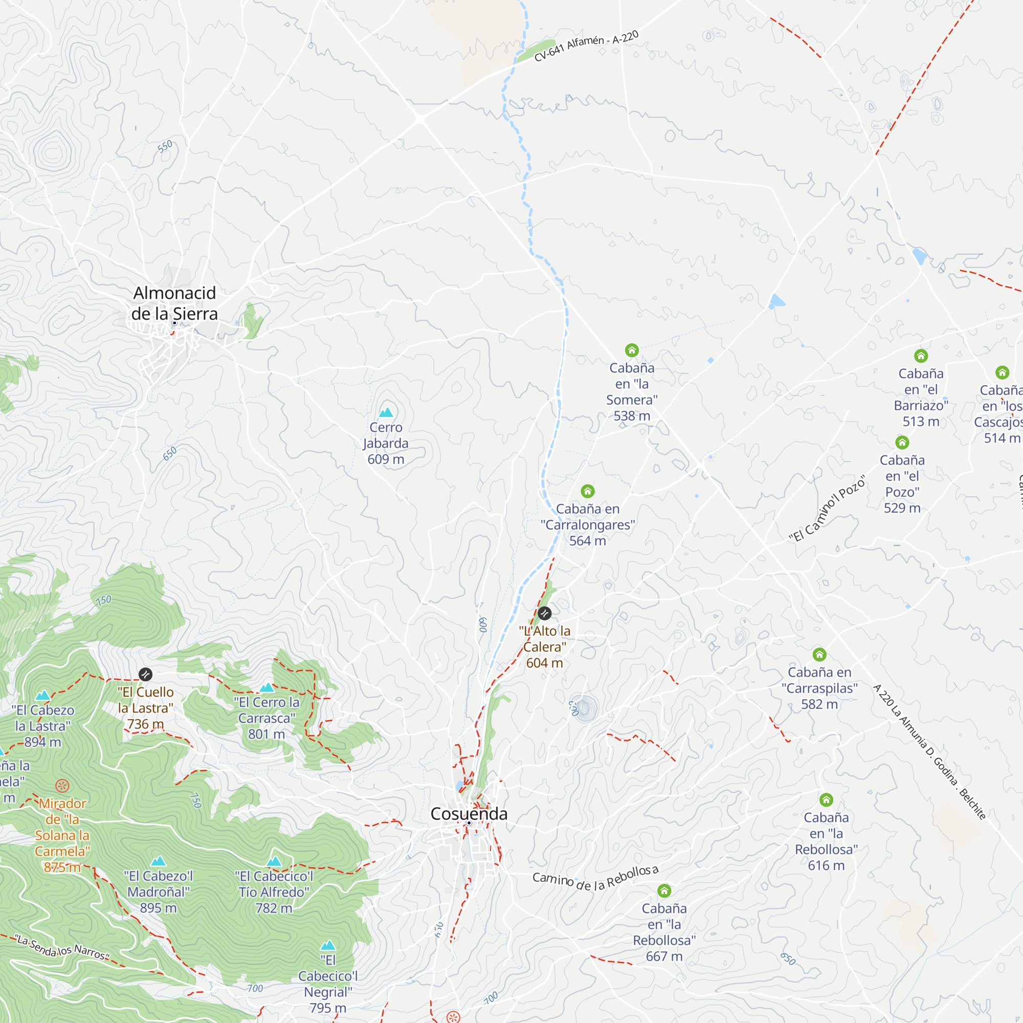Cabaña en "los Cabezuelos" map