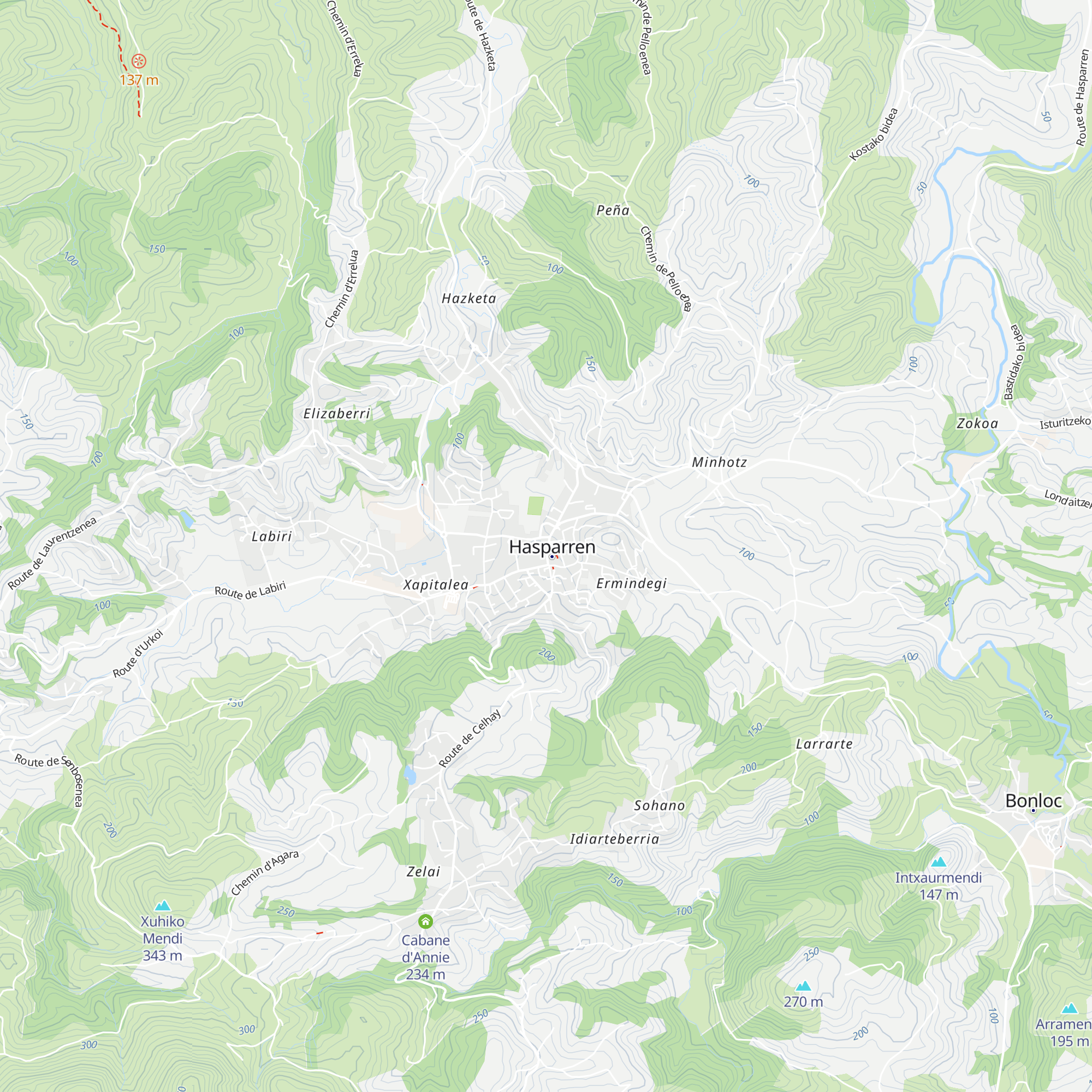 Office de Tourisme de Hasparren - Pays Basque map