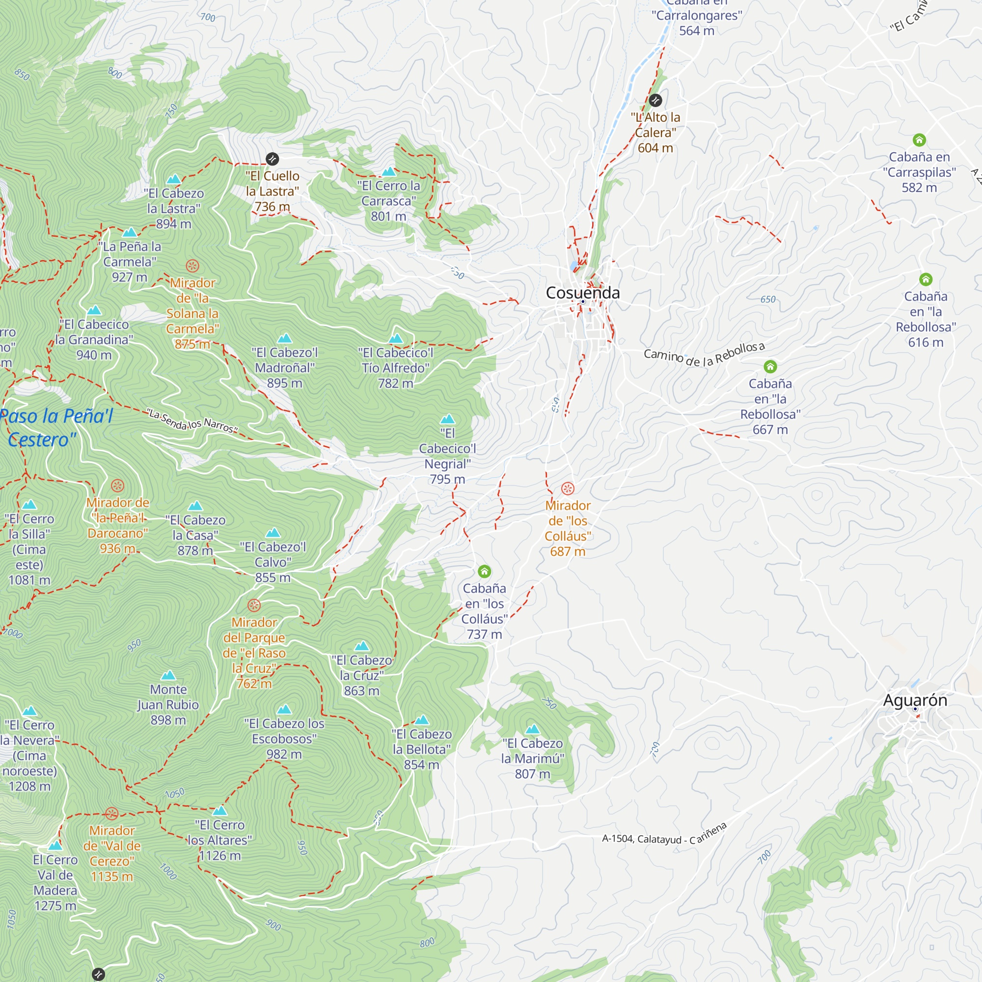 Cabaña en "Peña Golosa" map