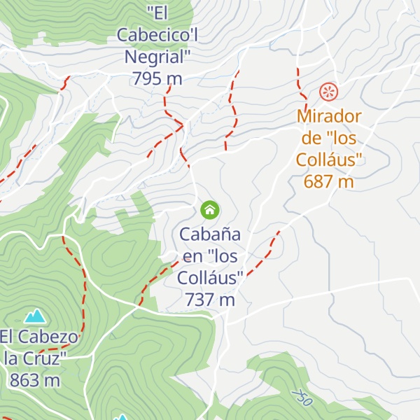 Map of Cabaña en "los Colláus"