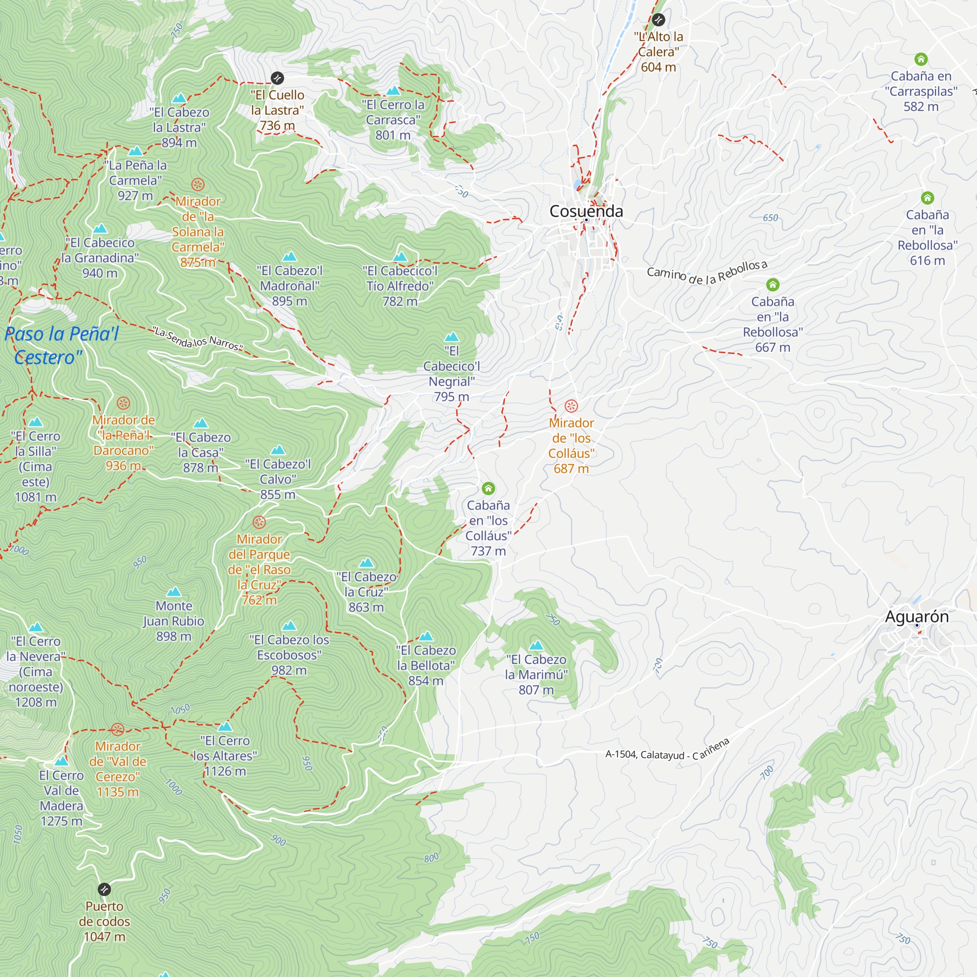 Cabaña en "los Colláus" map