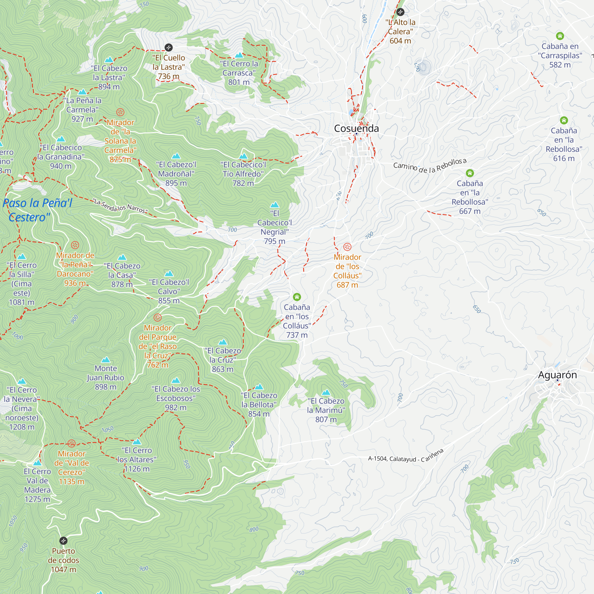 Cabaña en "los Colláus" map