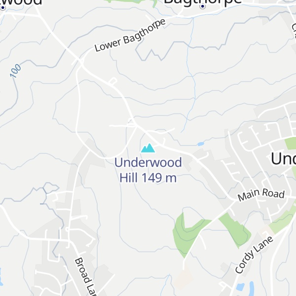Map of Underwood Hill