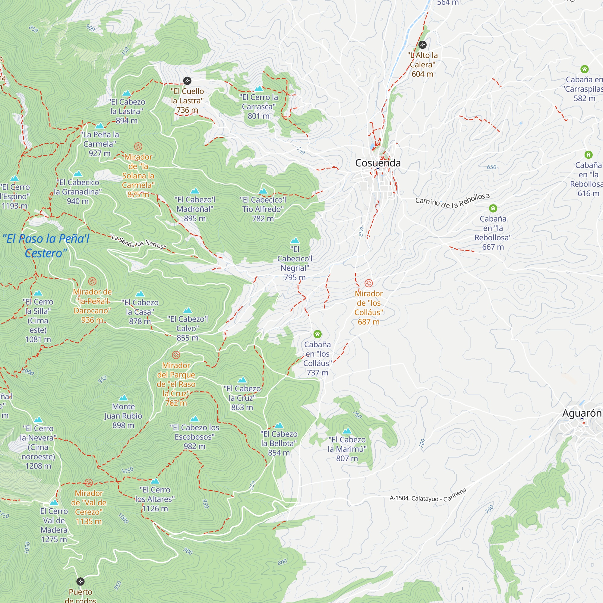 Cabaña en "Peña Golosa" map