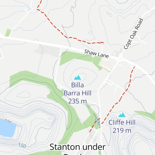 Map of Billa Barra Hill