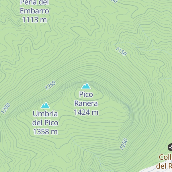 Map of Pico Ranera