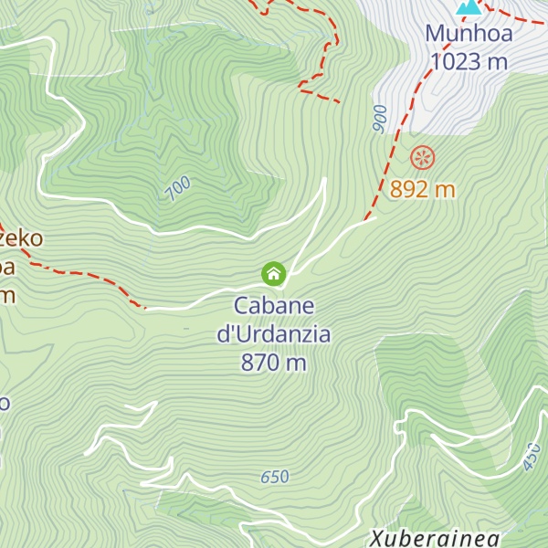 Map of Cabane d'Urdanzia