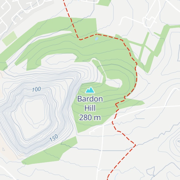 Map of Bardon Hill