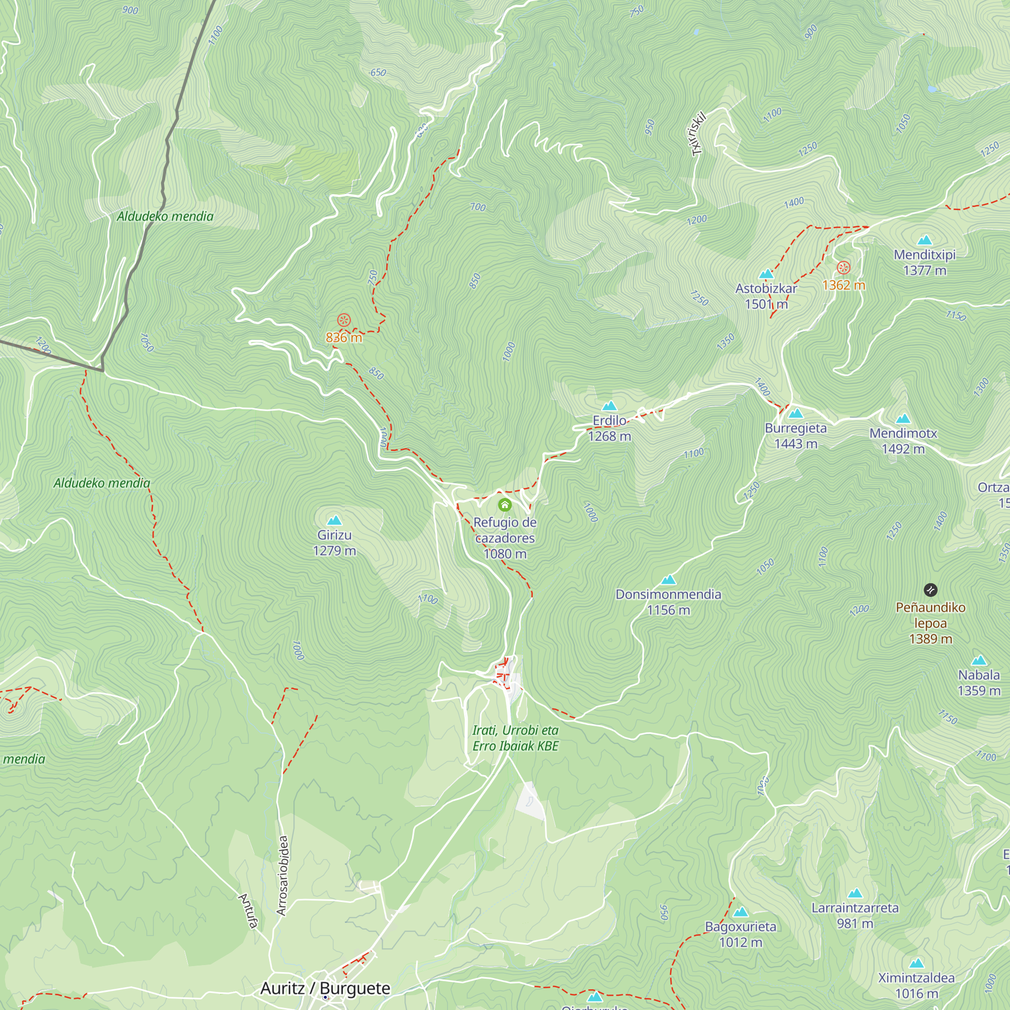 Refugio de cazadores map