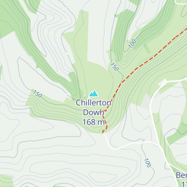 Map of Chillerton Down