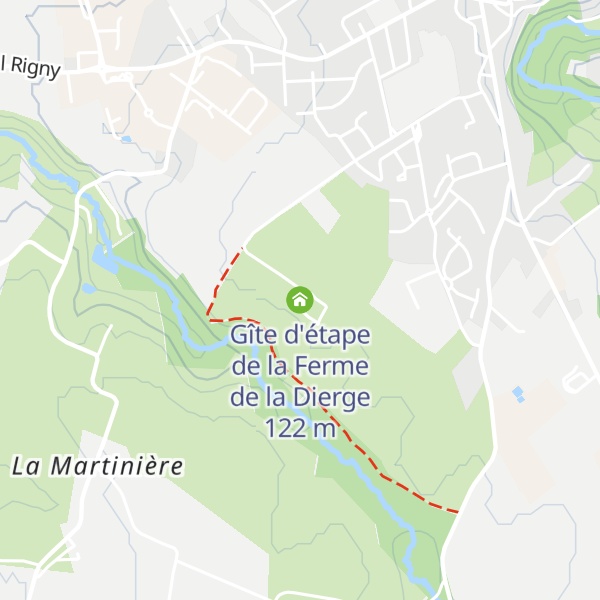 Map of Gîte d'étape de la Ferme de la Dierge